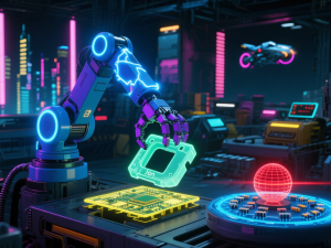 Mașină de asamblare cu încărcare automată pentru componente electronice